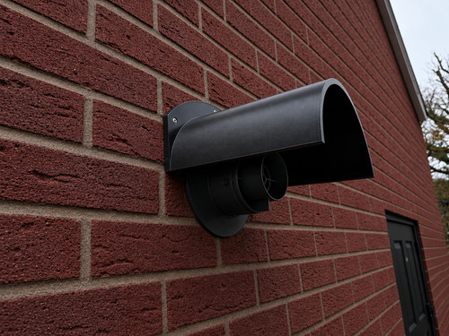 Boiler flue cover shroud for - flue,