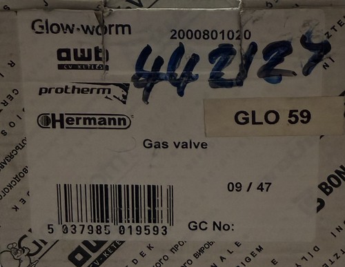 Glow worm gas valve - gas,